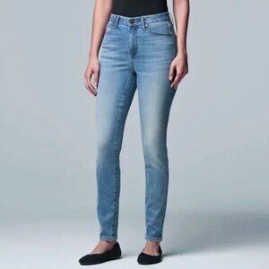 Simply Vera Power Stretch High Rise Skinny Jeans 4 Light Wash 26x29  50OFF3